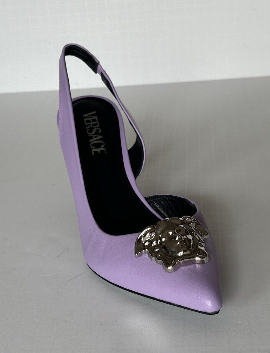 Versace Sling Back Womens Leather Pump Shoes Baby Violet 7 US (37) 1009701 $1050