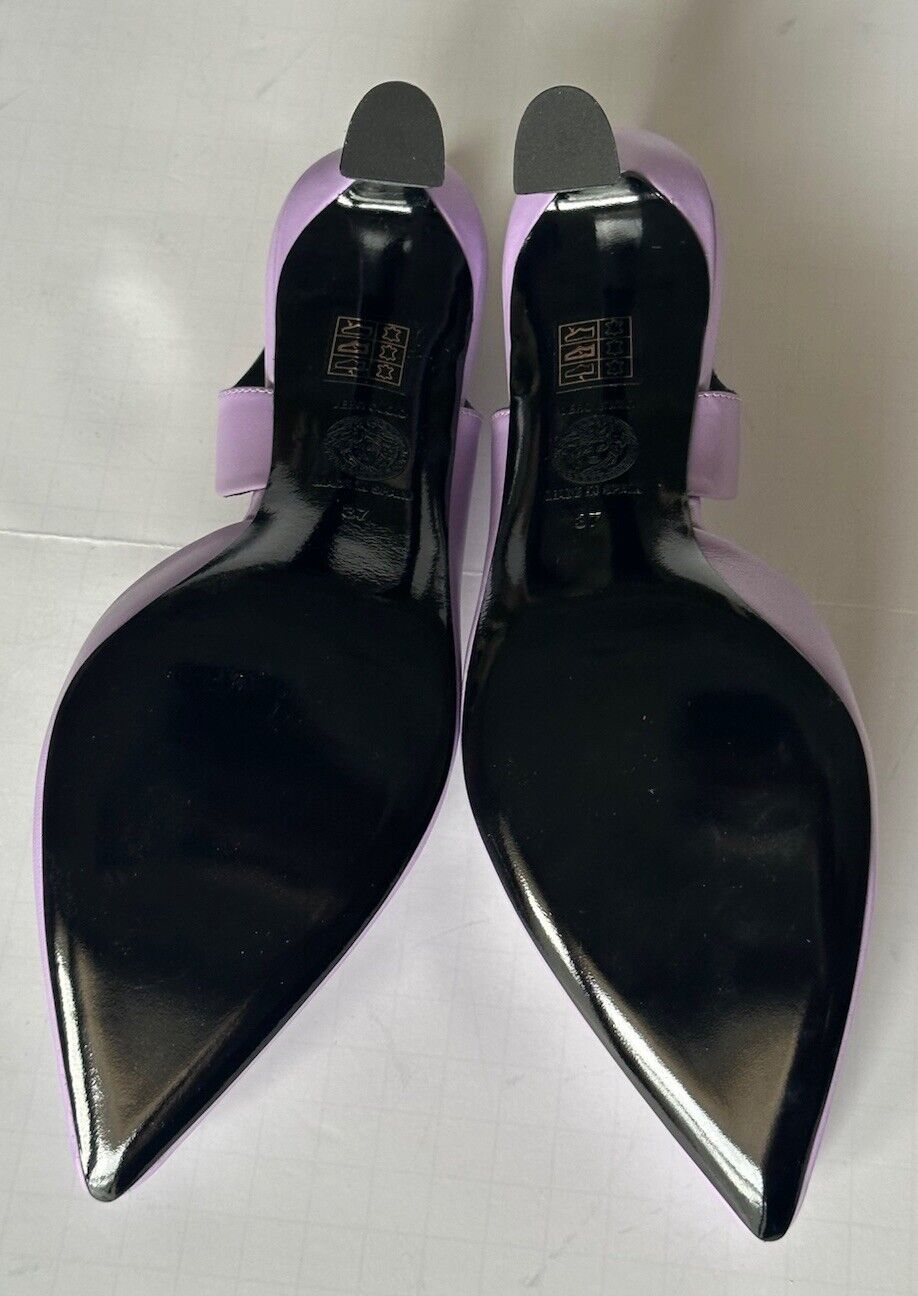 Versace Sling Back Womens Leather Pump Shoes Baby Violet 7 US (37) 1009701 $1050