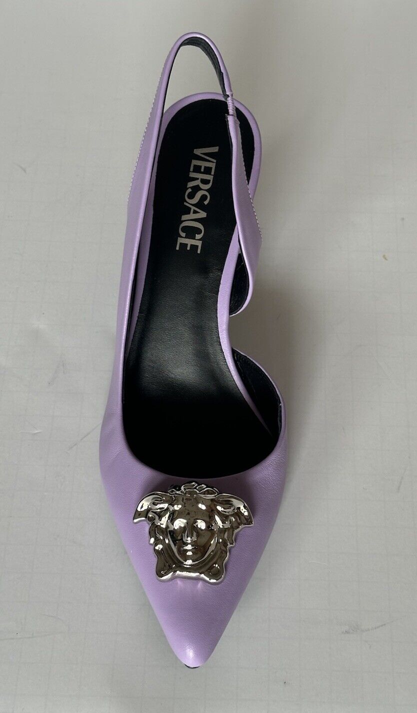 Versace Sling Back Womens Leather Pump Shoes Baby Violet 7 US (37) 1009701 $1050