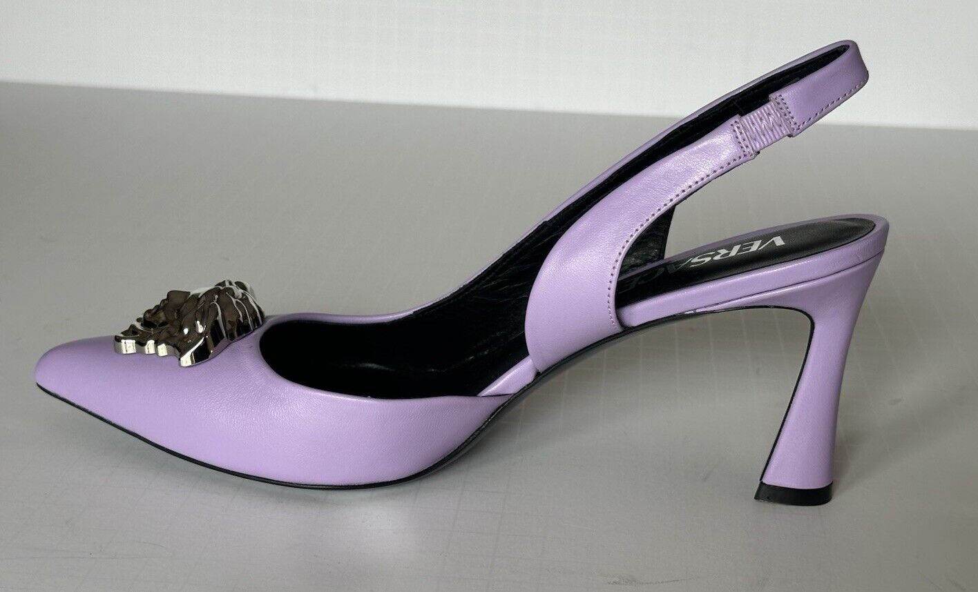 Versace Sling Back Womens Leather Pump Shoes Baby Violet 7 US (37) 1009701 $1050