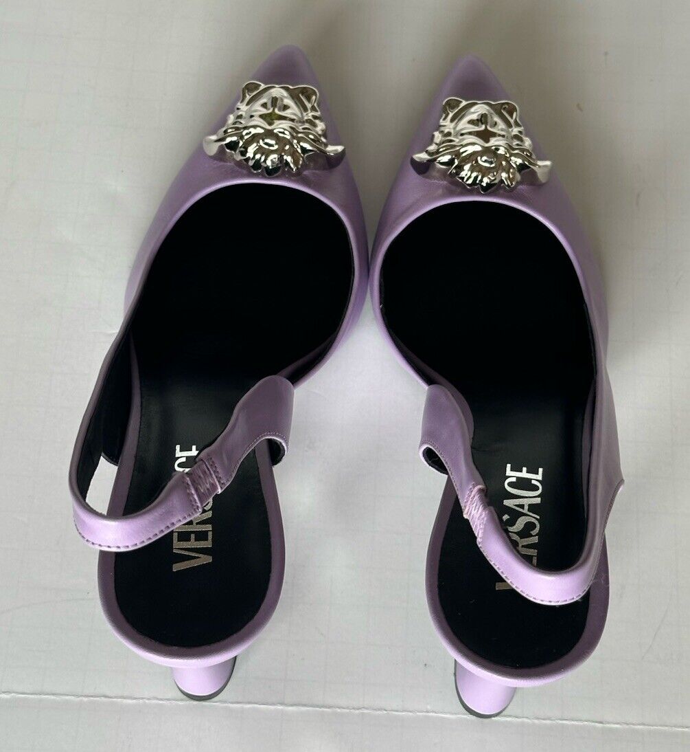 Versace Sling Back Womens Leather Pump Shoes Baby Violet 7 US (37) 1009701 $1050