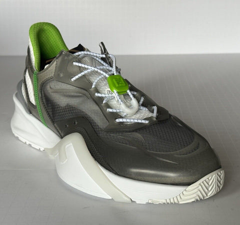 Fendi Flow Men's Gray/White/Green Sneakers 11 US (Fendi 10) 7E1583 IT NIB $930