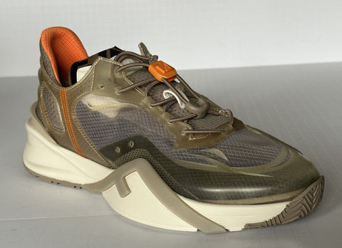 Fendi Flow Men's Gray/Orange Sneakers 11 US (Fendi 10) 7E1583 Italy NIB $930