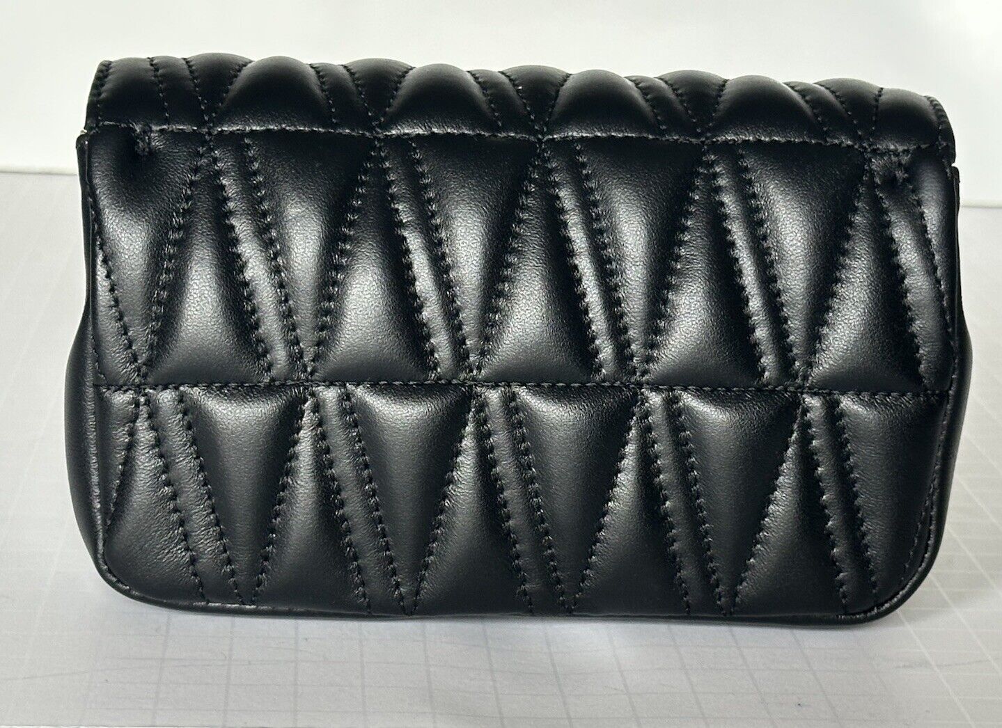 Versace Virtus Quilted Leather Black Crossbody Mini Shoulder Bag DBFI002 NWT