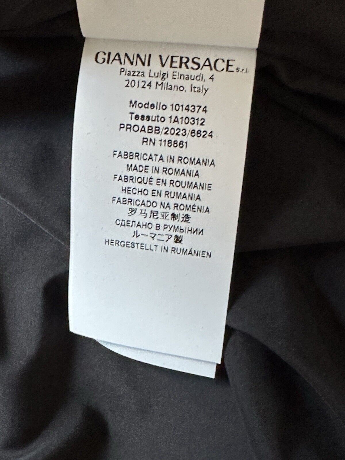 Versace Men's Blouson Jacket Wool/Cloth Black XS (44 Eu) 1014374 NWT $2000