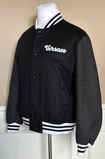 Versace Men's Blouson Jacket Wool/Cloth Black XS (44 Eu) 1014374 NWT $2000