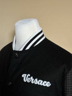Versace Men's Blouson Jacket Wool/Cloth Black XS (44 Eu) 1014374 NWT $2000