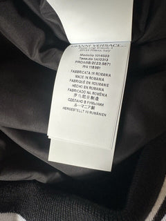 Versace Women's Blouson Nylon/Fabric Logo Jacket Black 10 US (46 Euro) NWT $1900