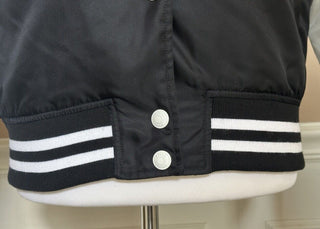 Versace Women's Blouson Nylon/Fabric Logo Jacket Black 10 US (46 Euro) NWT $1900