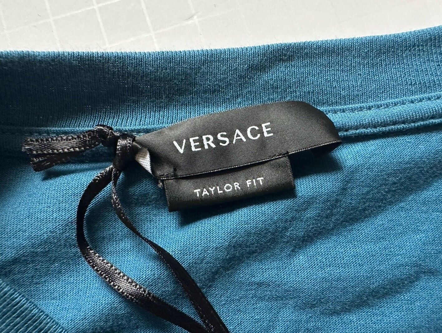 Versace Medusa Embroidered Logo Blue Cotton Jersey T-Shirt 3XL 1008481 NWT $475