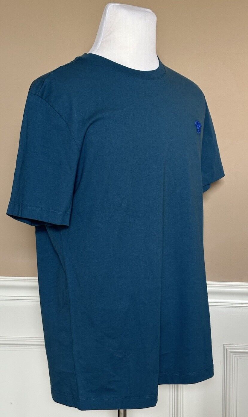 Versace Medusa Embroidered Logo Blue Cotton Jersey T-Shirt 4XL 1008481 NWT $475