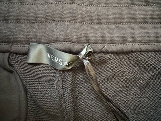 Versace Gold Medusa Printed Black Cotton Activewear Pants 2XL A89515S NWT $700