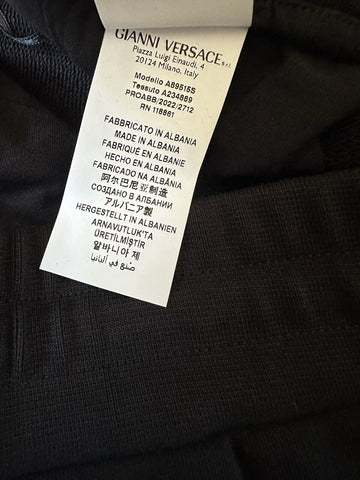 Versace Gold Medusa Printed Black Cotton Activewear Pants XS A89515S NWT $700