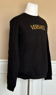 Versace Gold Versace Embroidered Women's Sweatshirt Black 10 US (44 Eu) A89572S