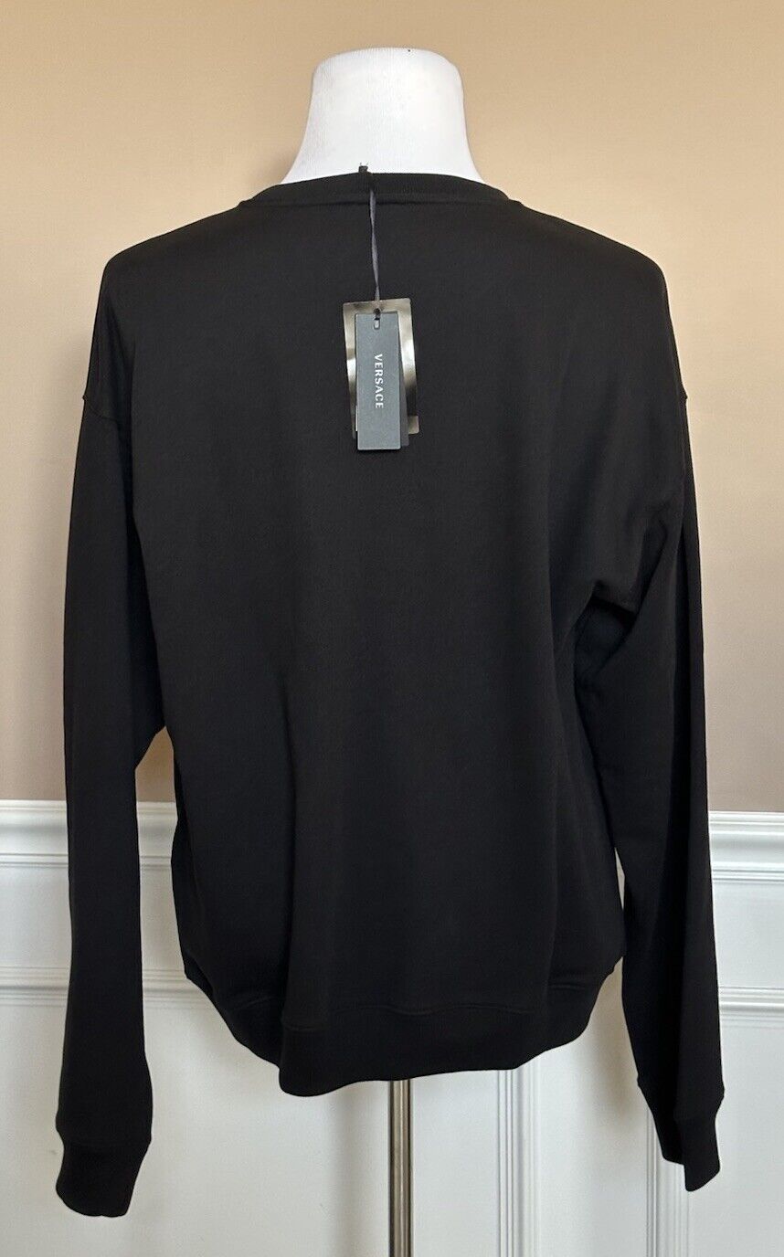 Versace Embroidered Men's Long Sleeve Sweatshirt Black 4XL 1014426 NWT $750