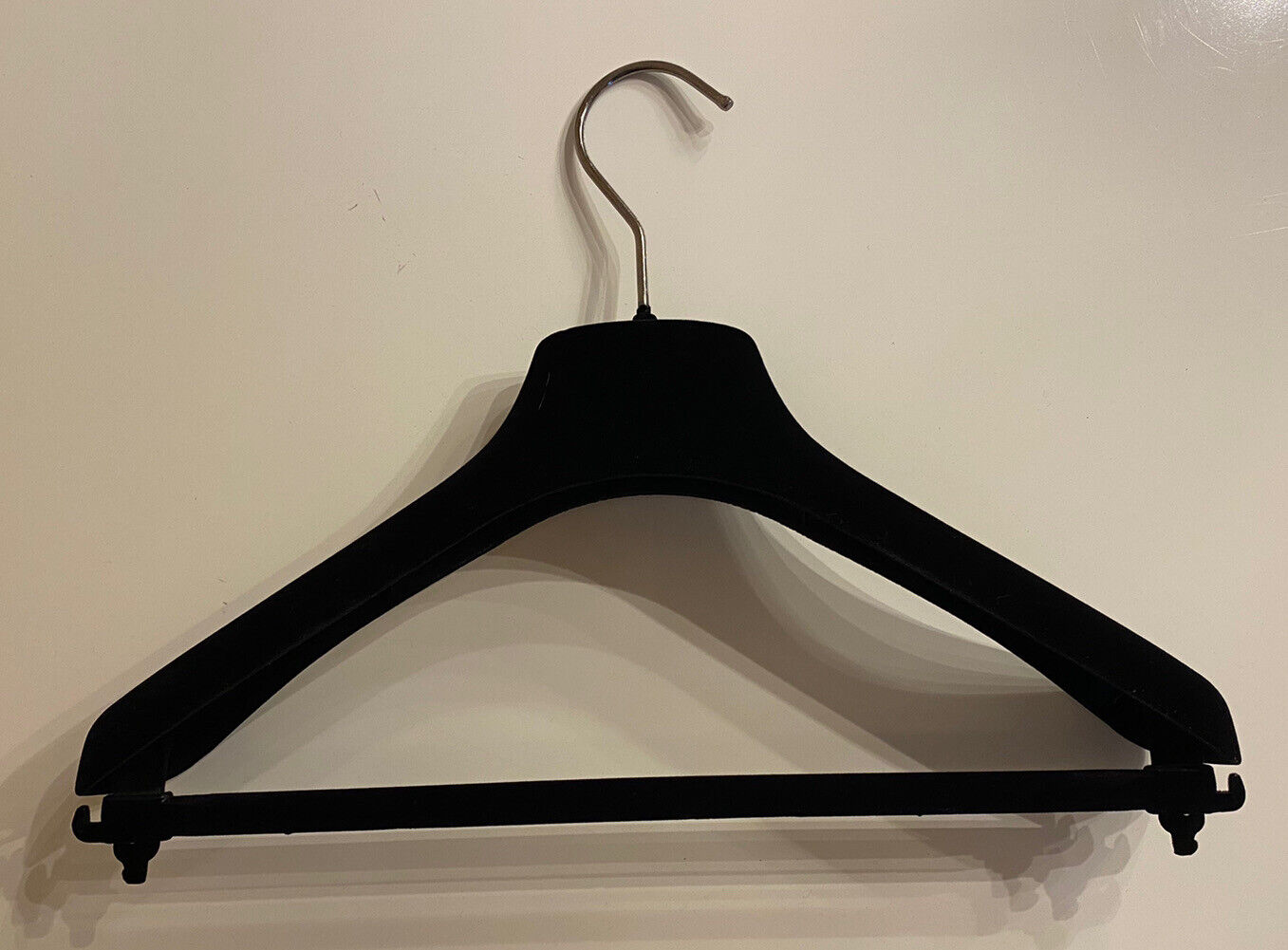 VERSACE Black Velvet Jacket/Pants Hanger with Silver Hardware 17.5x8