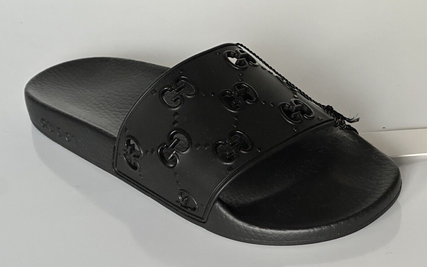 Gucci Women's GG Rubber Slide Sandals Black 10 US (40 Euro) 573922 IT NIB