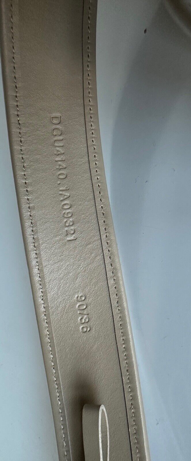 Versace Medusa-Buckle Jacquard Calf Leather Beige Belt 90 (36) DCU4140 NWT $525