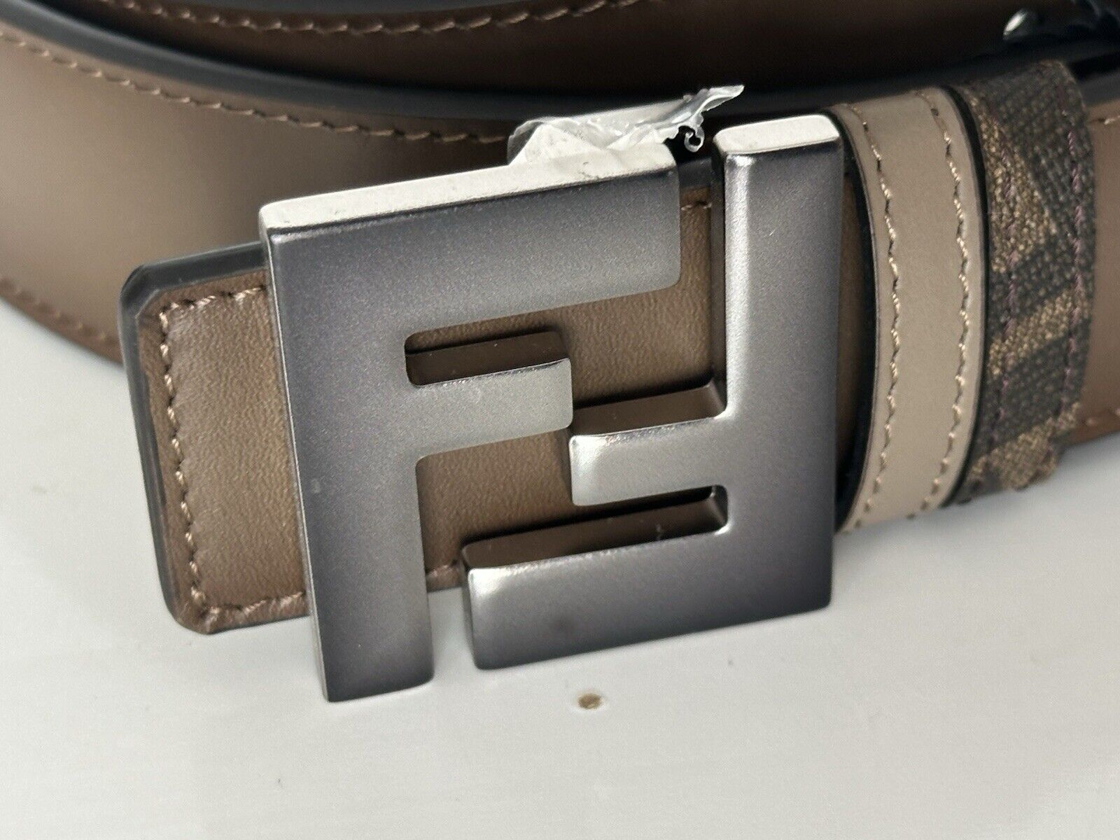 Fendi FF Calf Leather Black&Brown Reversible Belt 110/44 7C0468F Italy NIB $630