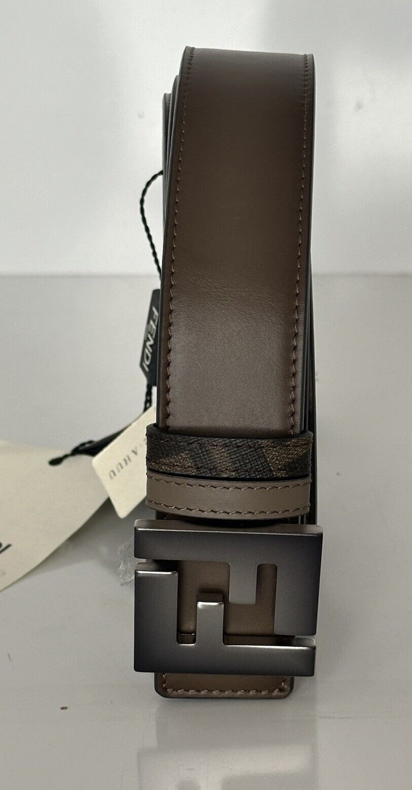 Fendi FF Calf Leather Black&Brown Reversible Belt 110/44 7C0468F Italy NIB $630