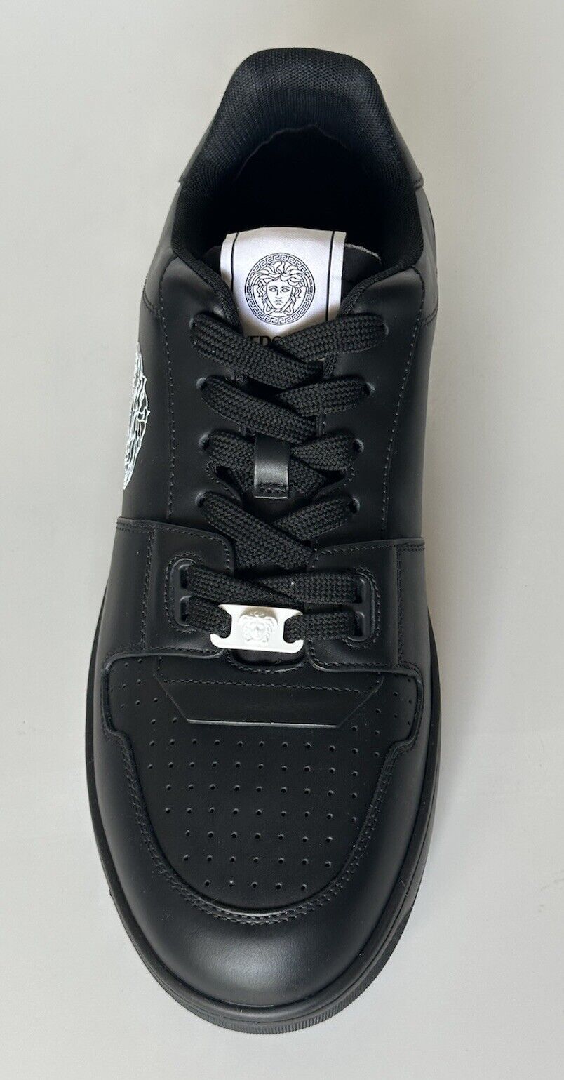 Versace Medusa Men’s Black Leather Sneakers 10 US (43 Euro) 1013377 IT NIB $700