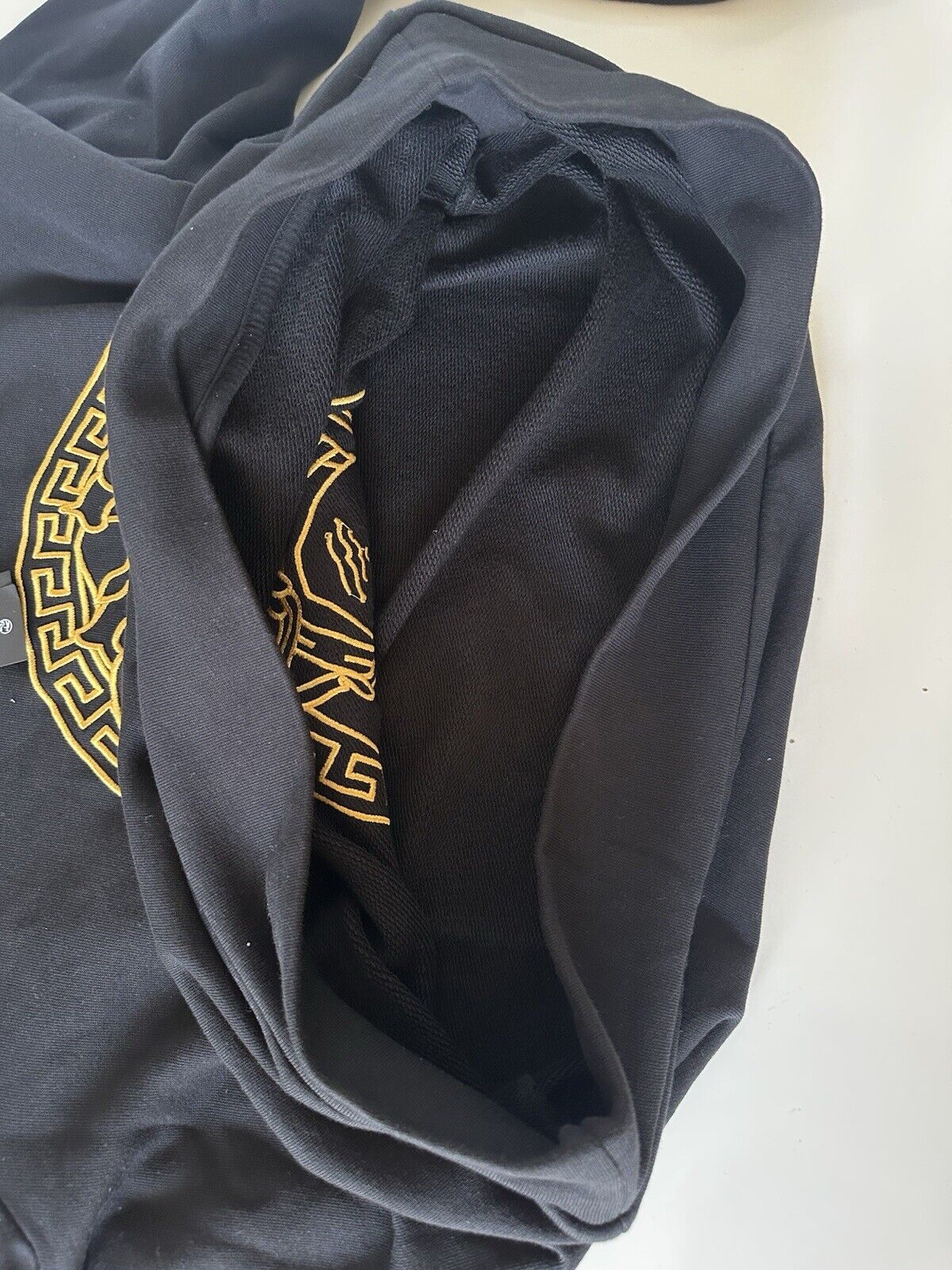 Versace Medusa Embroidered Black Cotton Sweatshirt  8 US 42 Eu A89567S NWT $790