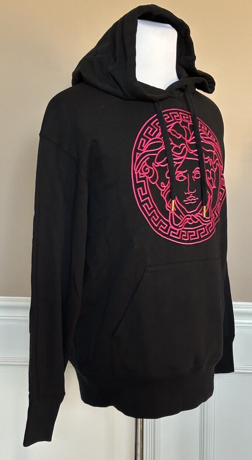 Versace Medusa Embroidered Sweatshirt with Hoodie Black 6 US 1012382 NWT $1100