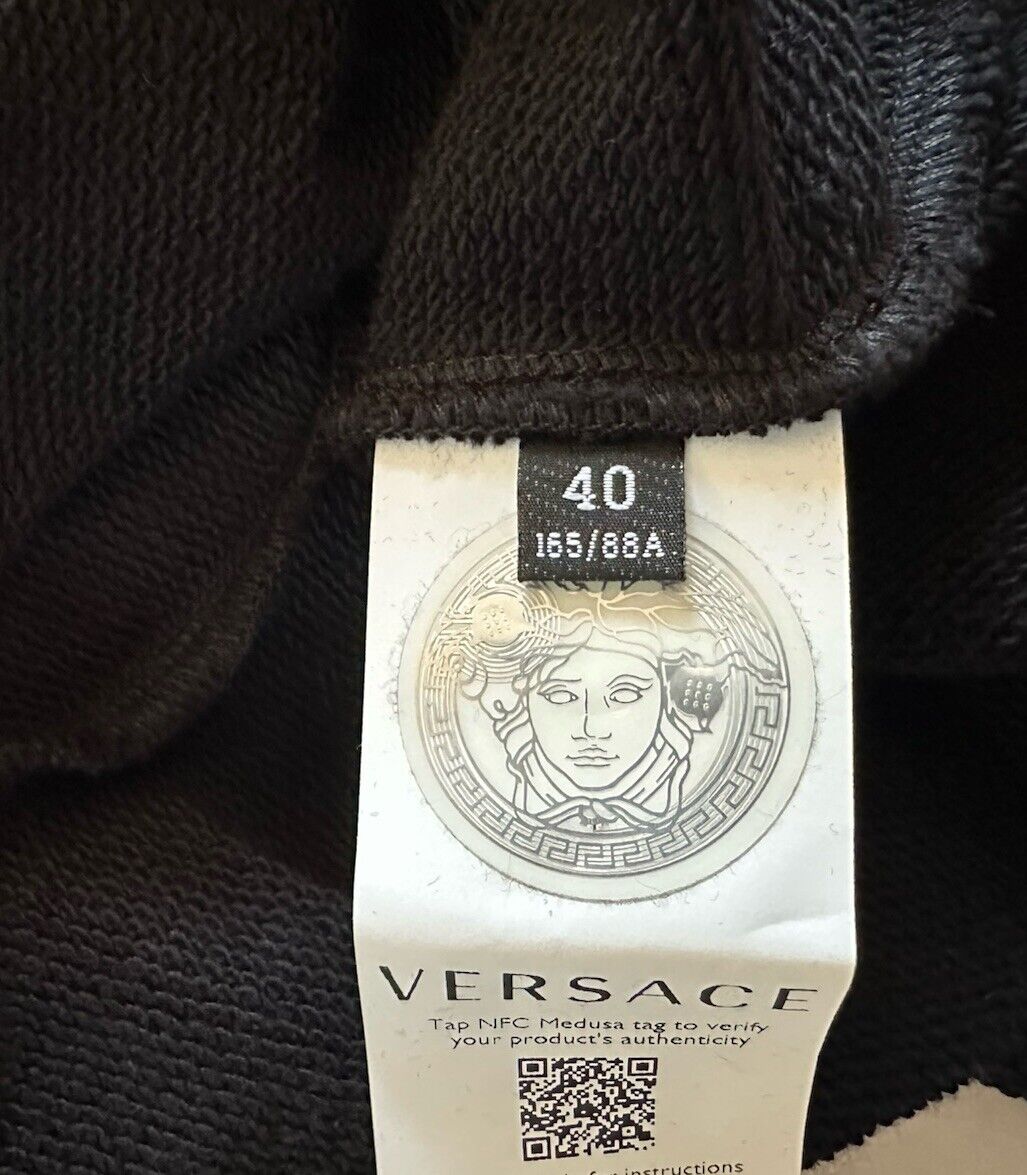 Versace Medusa Embroidered Sweatshirt with Hoodie Black 6 US 1012382 NWT $1100