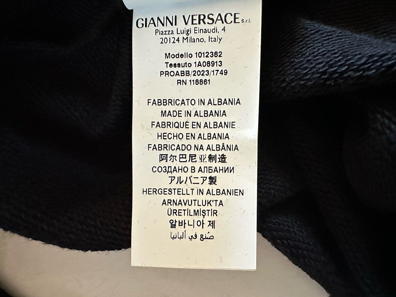 Versace Medusa Embroidered Sweatshirt with Hoodie Black 6 US 1012382 NWT $1100