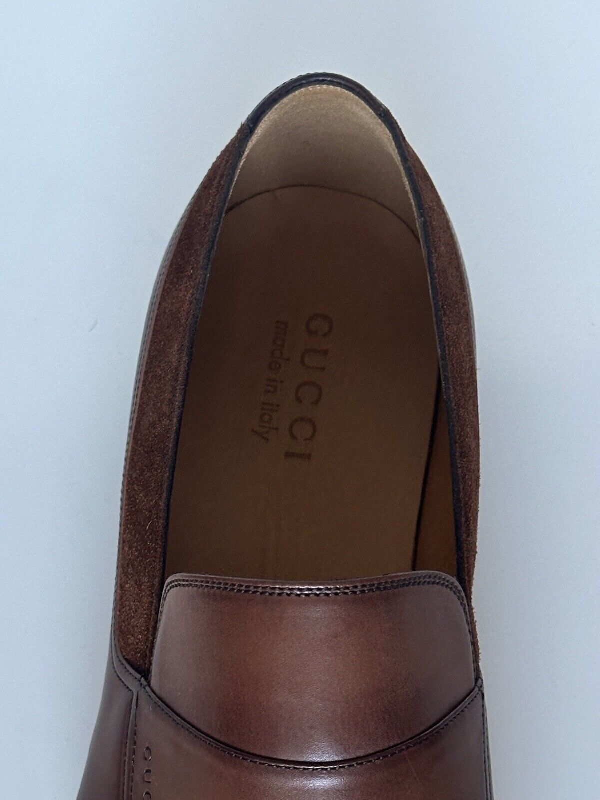 Gucci Men's Penny Loafers Dress Shoes Brown 11.5 US (10.5 Gucci) 372284 IT NIB