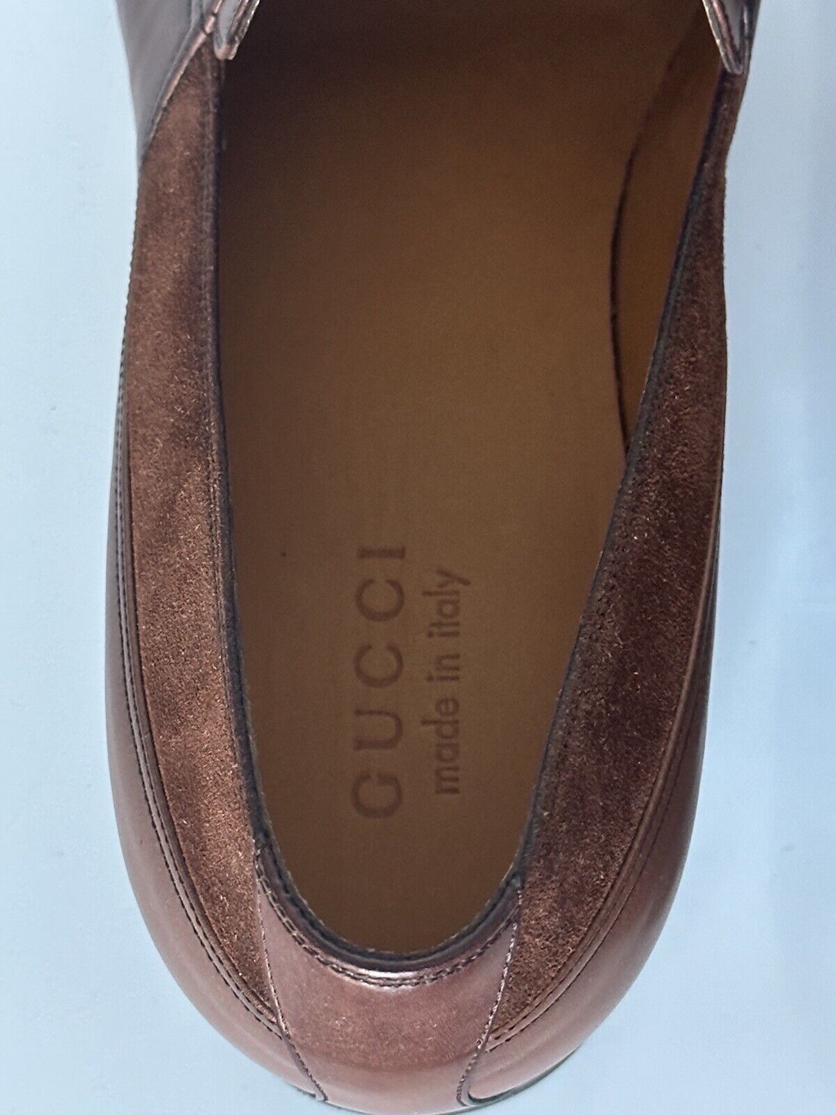 Gucci Men's Penny Loafers Dress Shoes Brown 11.5 US (10.5 Gucci) 372284 IT NIB