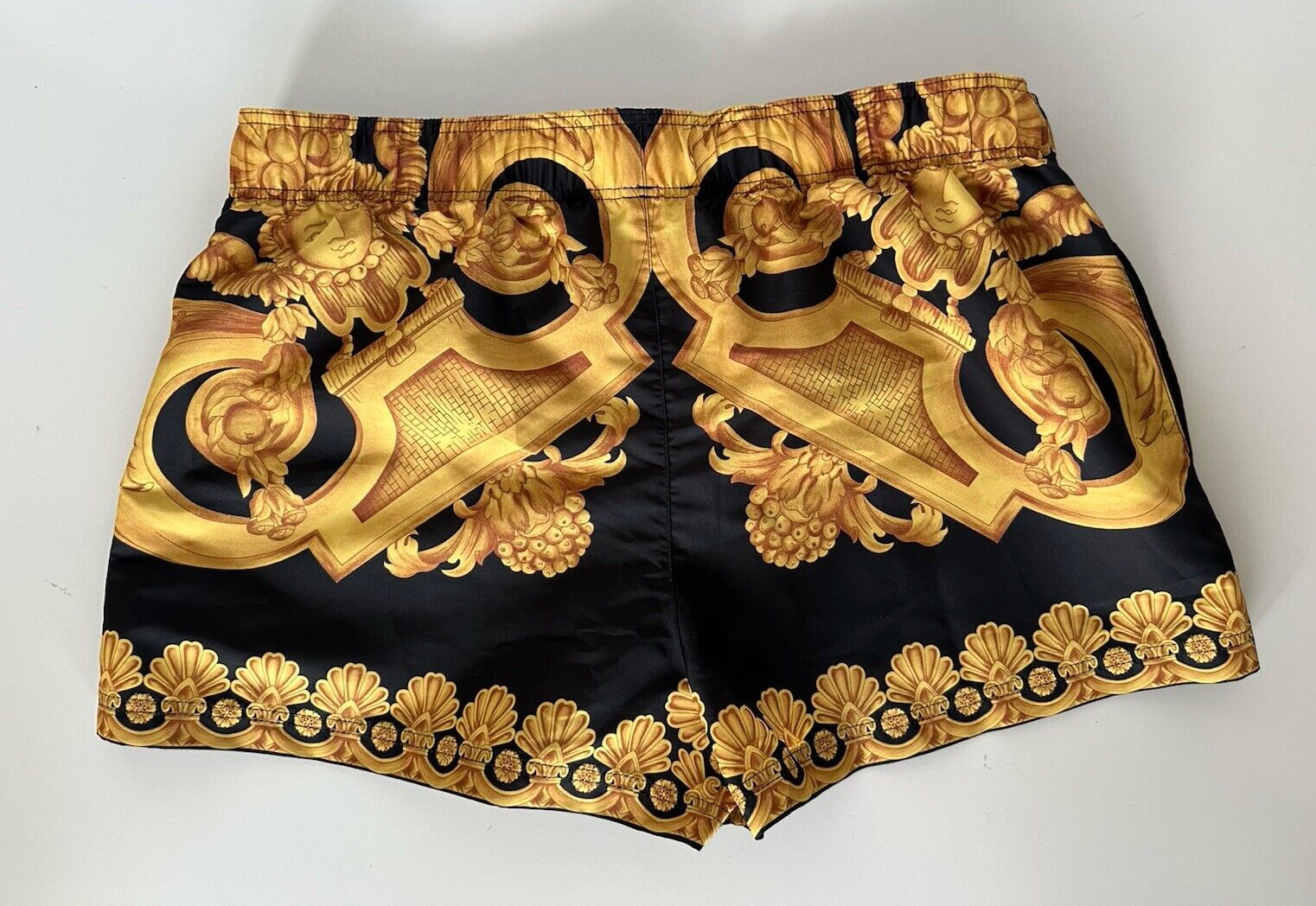 Versace Renaissance Men's Blac/Gold Swim Shorts 5 (33”) IT 1006003 NWT $600