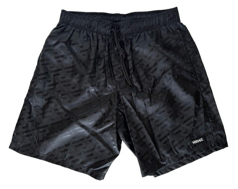 Versace Jacquard Men's Black Nylon Swim Shorts Size 4 (32”) IT 1002517 NWT $425