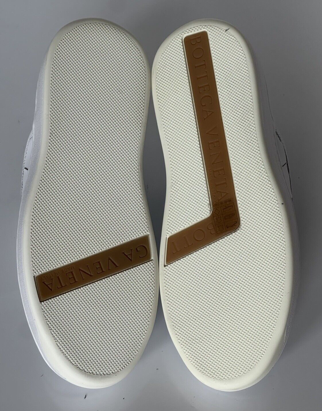 Bottega Veneta Rubber Sole Calf Leather Optic White Shoes 7.5 US 578303 9122 NIB