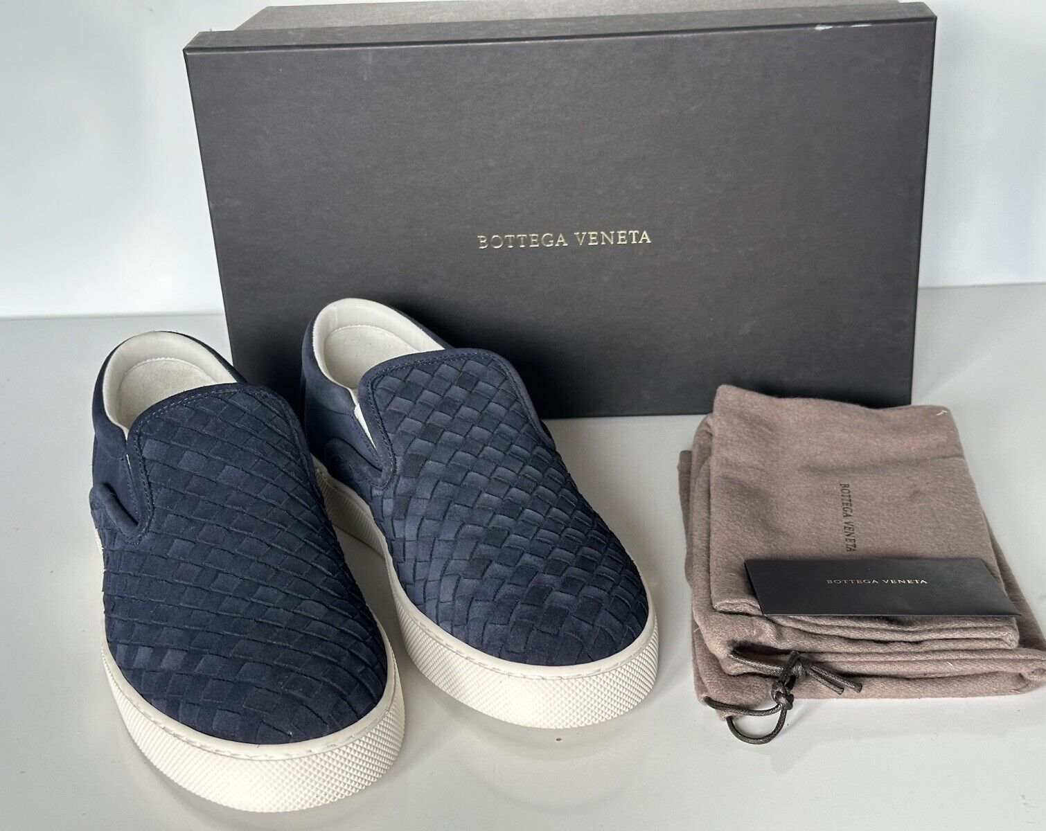 Bottega Veneta Rubber Sole Suede Dark Navy Shoes 7 US (40 Eu) 190809 NIB $680