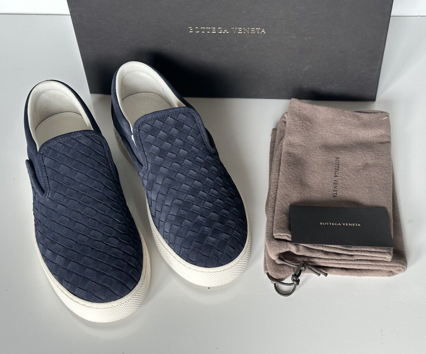 Bottega Veneta Rubber Sole Suede Dark Navy Shoes 7 US (40 Eu) 190809 NIB $680