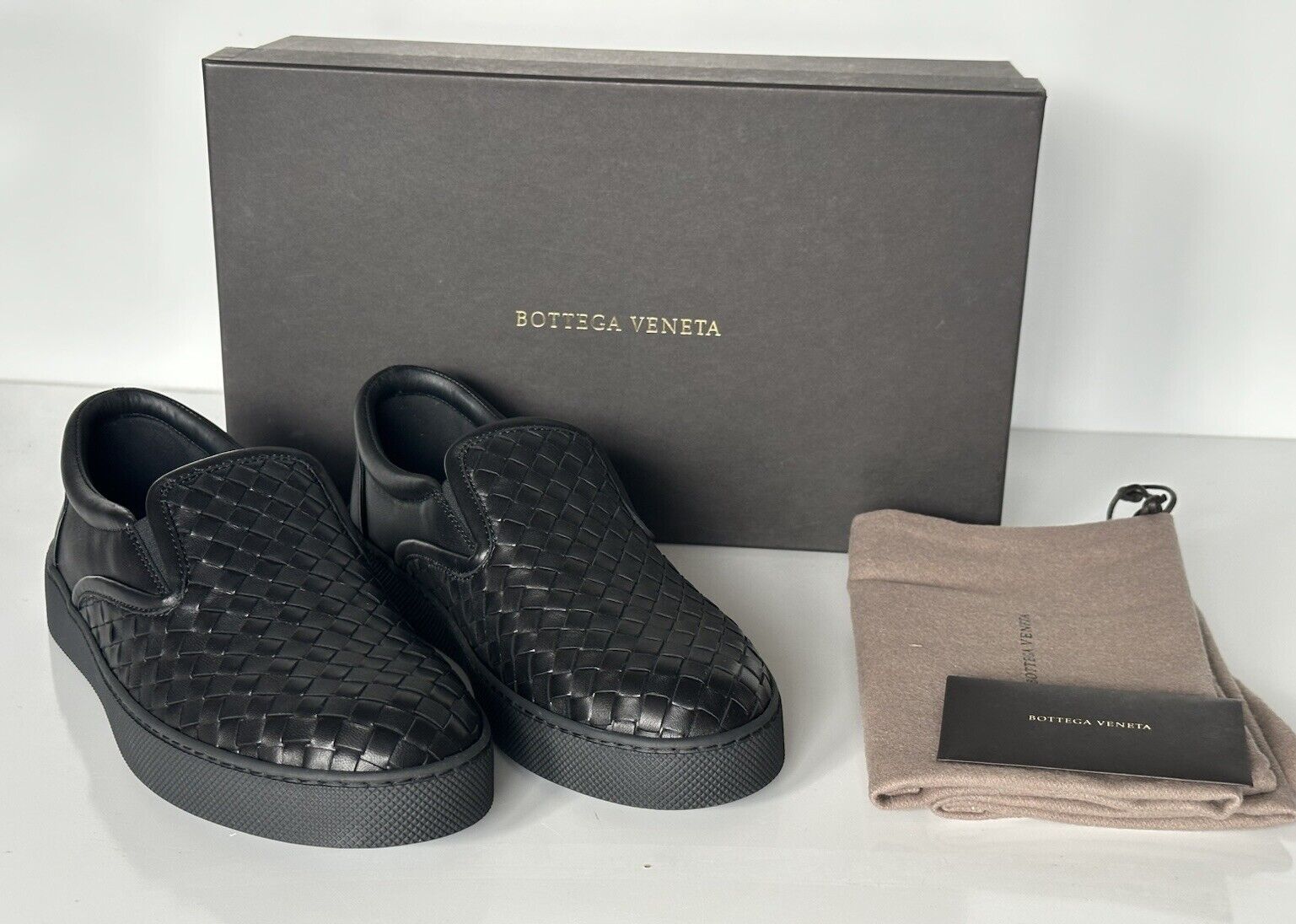 Bottega Veneta Intrecciato Calf Napa Black Shoes 5 US (38 Euro) 190809 NIB $710