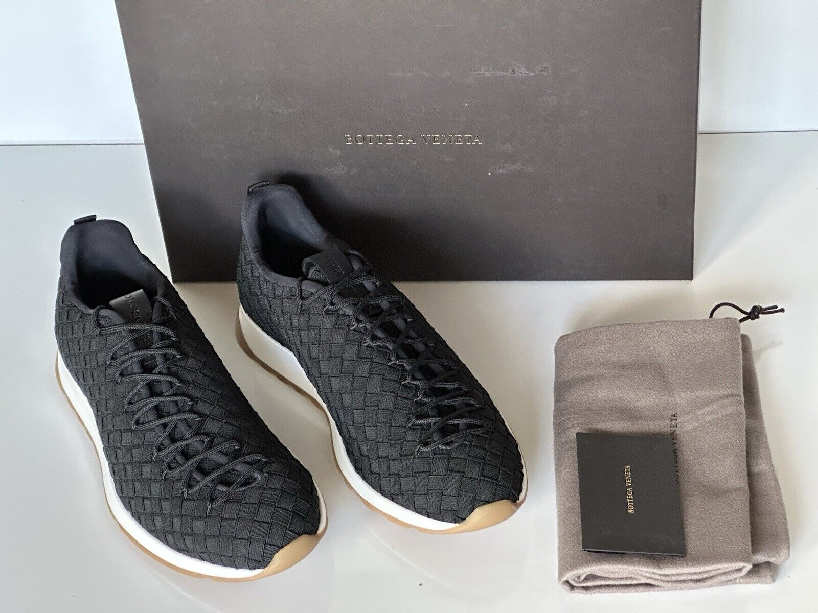 Bottega Veneta Men's Scar Tex Black Sneakers 6 US (40 Euro) 609915 NIB $790