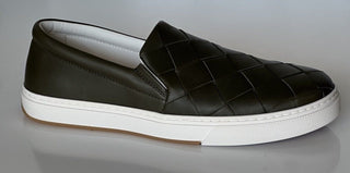 Bottega Veneta Rubber Sole Calf Leather Khaki Shoes 11 US 608751 NIB $760