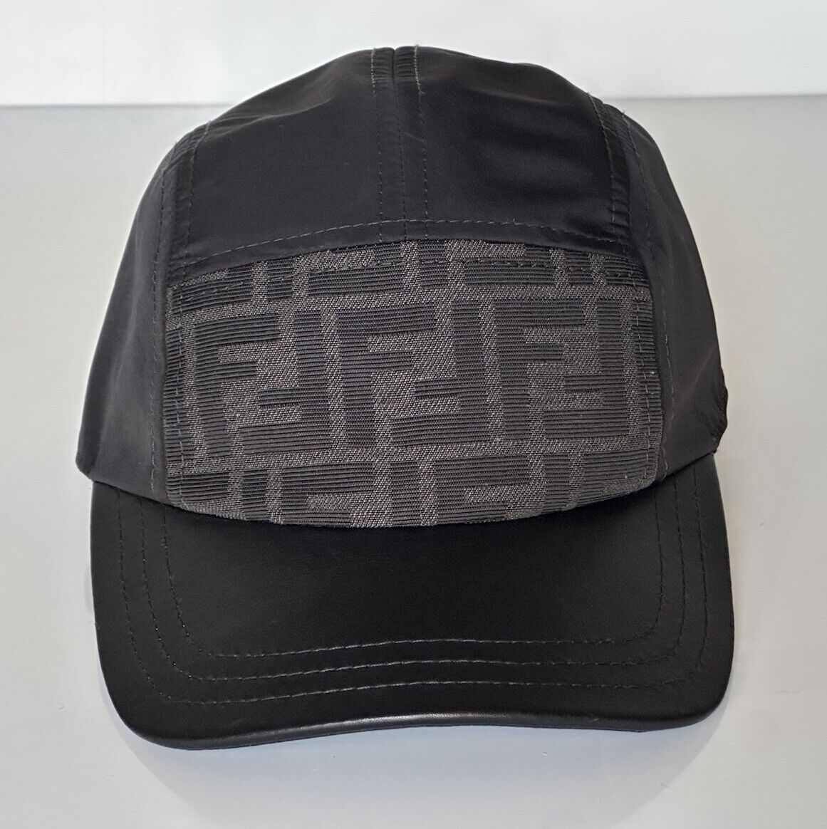 Fendi FF Logo Baseball Cap Black Hat Made in Italy FXQ882 NWT $580