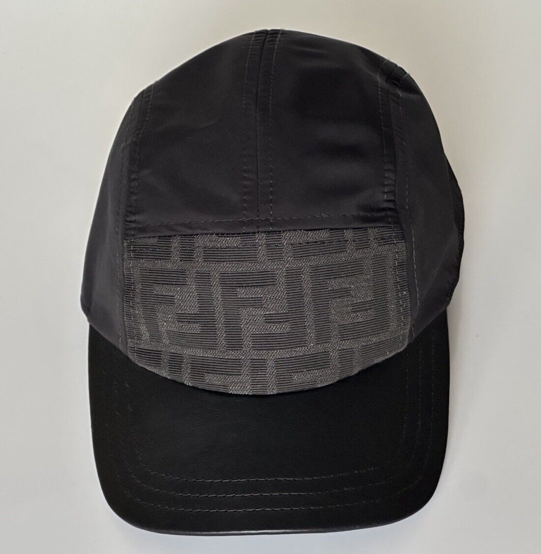 Fendi FF Logo Baseball Cap Black Hat Made in Italy FXQ882 NWT $580