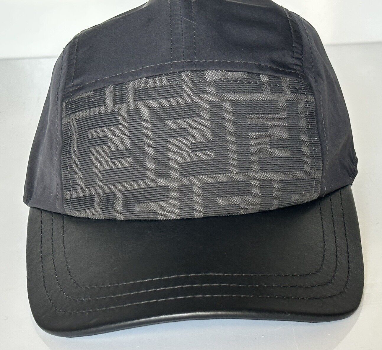 Fendi FF Logo Baseball Cap Black Hat Made in Italy FXQ882 NWT $580