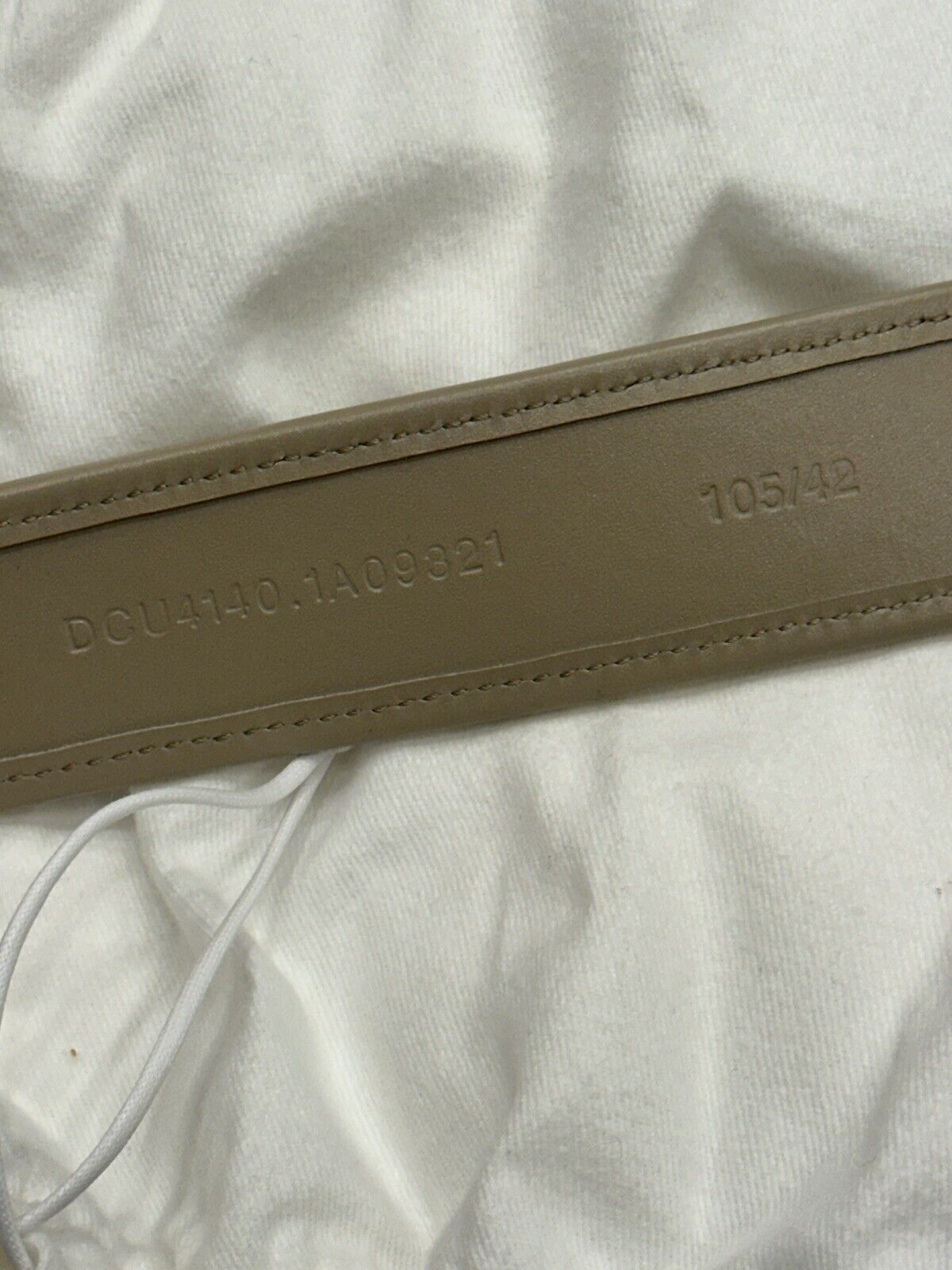 Versace Medusa-Buckle Jacquard Calf Leather Beige Belt 105 (42) DCU4140 NWT $525