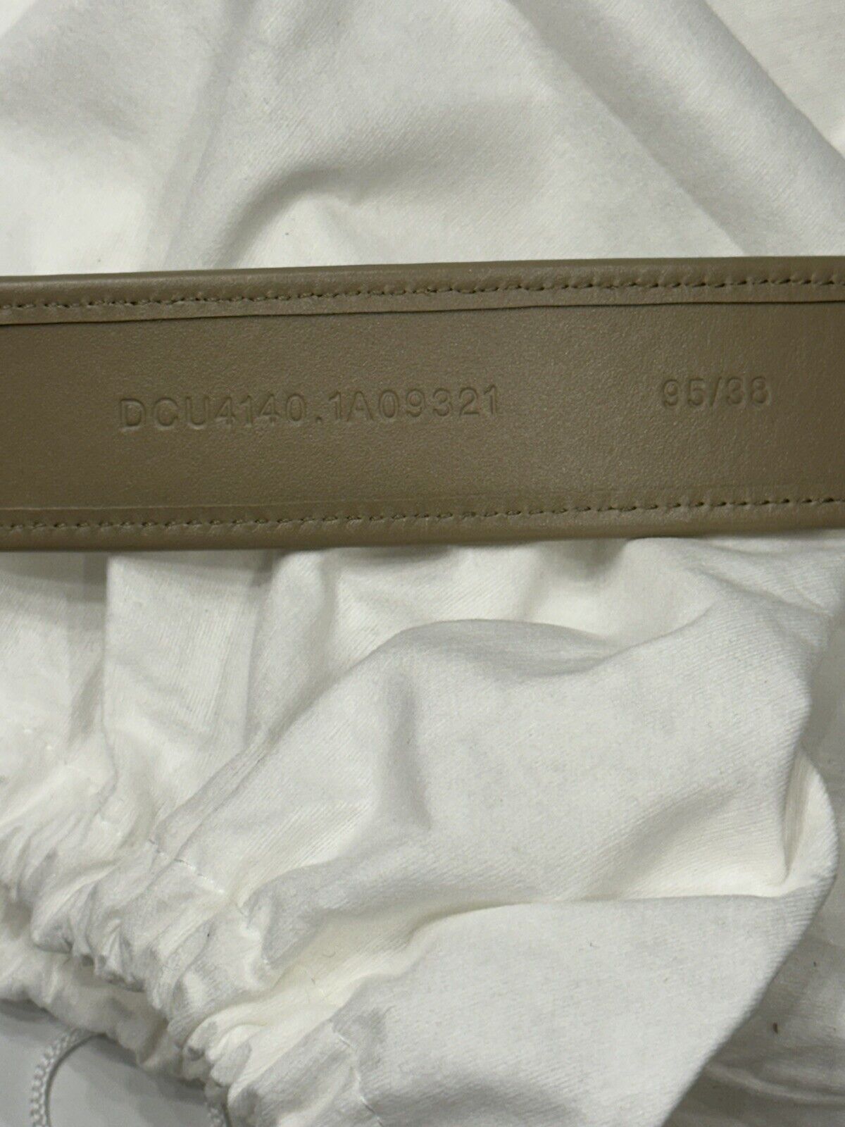 Versace Medusa-Buckle Jacquard Calf Leather Beige Belt 95 (38) DCU4140 NWT $525