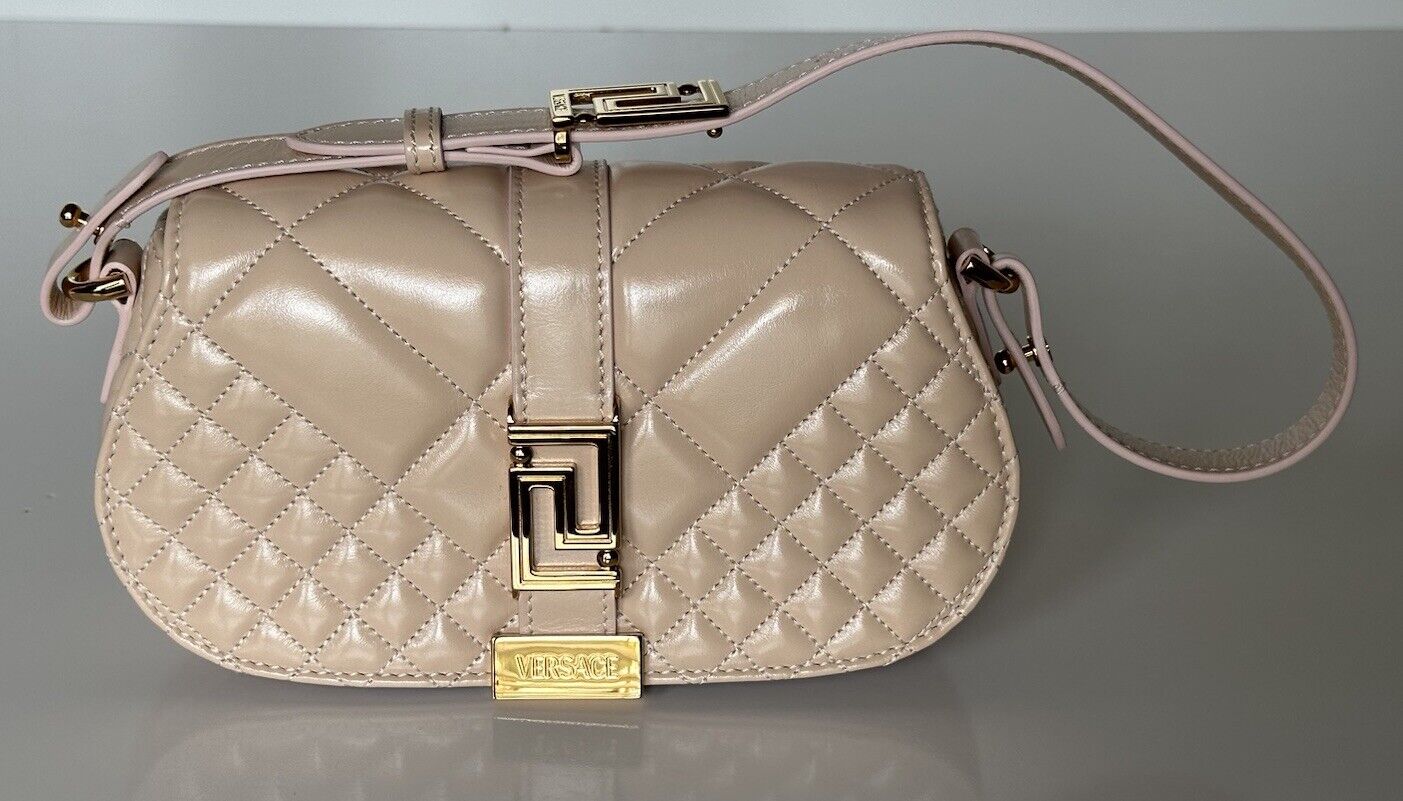 Versace Quilted Calf Leather Light Pink Mini Shoulder Bag 1010951 IT NWOT $1625