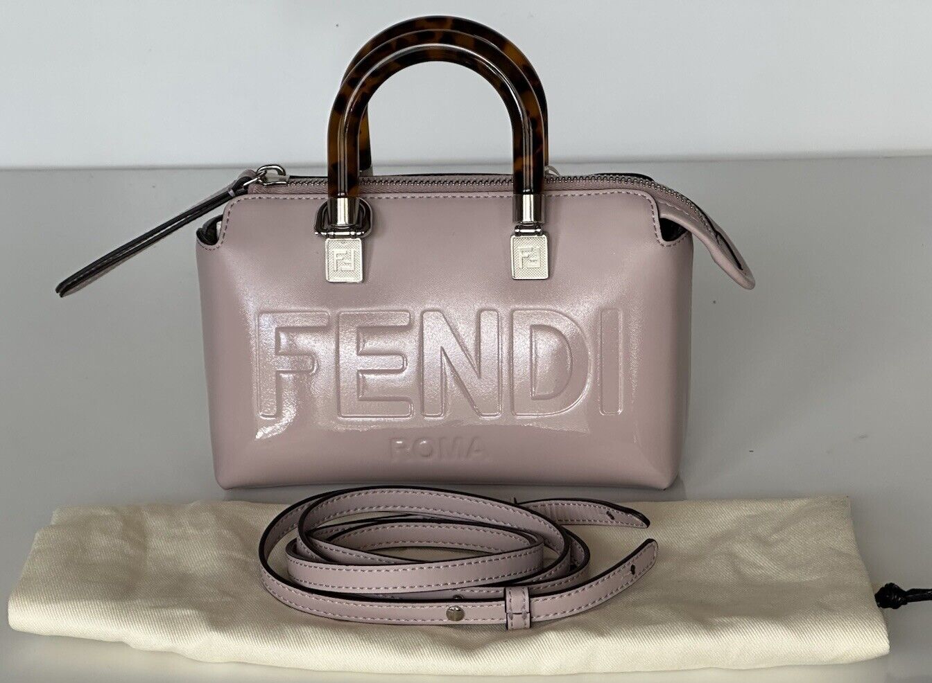 Fendi Calf Leather Soft Berry Mini Shoulder Bag 8BS067 Italy NWT $1850