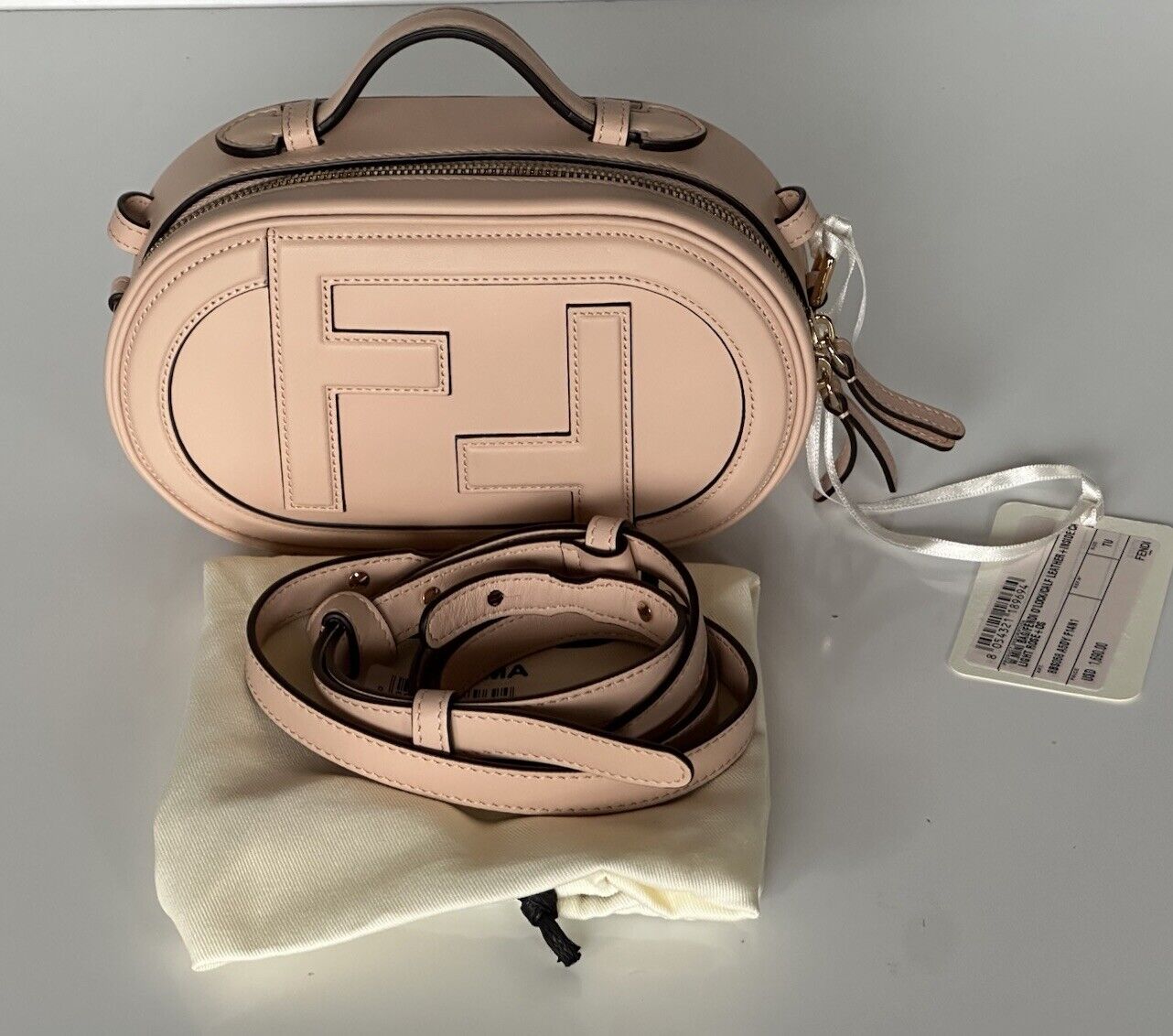 Fendi Calf Leather O’Lock Mini Camera Case Shoulder Bag Rose 8BS058 NWT $1690