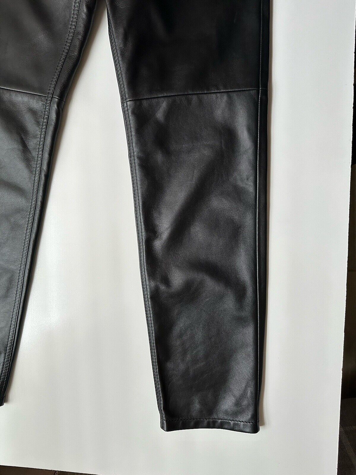 Ralph Lauren Purple Label Women's Black Soft Leather Jeans 8 US Italy NWT $2390