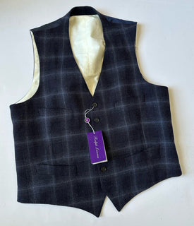Ralph Lauren Purple Label Camel Hair Blue Vest 42R US/52R Euro Italy NWT $695