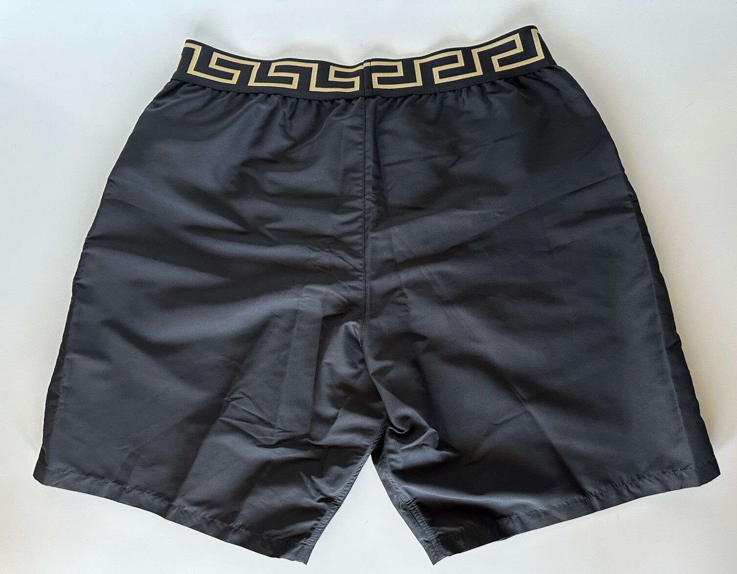 Versace Greek Key Logo Men's Black Swim Shorts Size 5 (32”) IT ABU01023 NWT